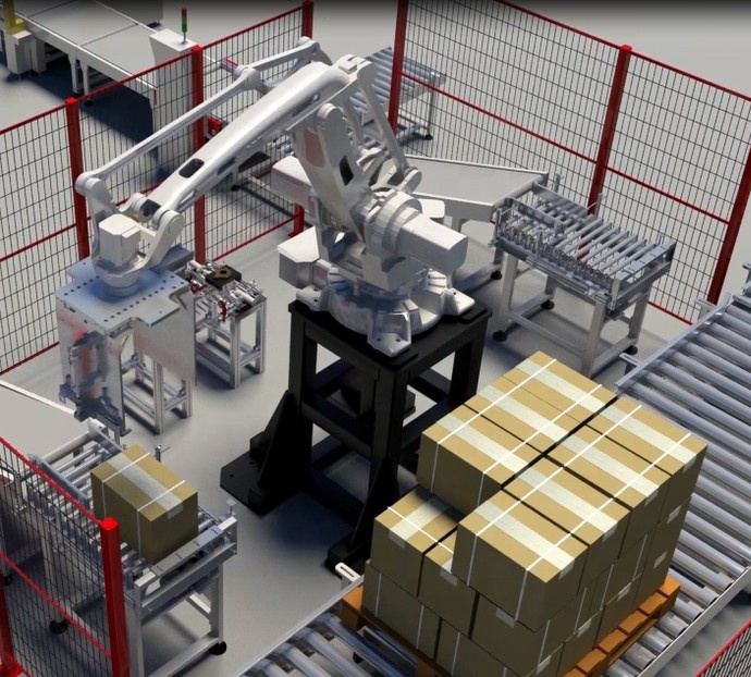 Palettiseur robotique entièrement automatique